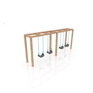 Huśtawka wolnostojąca podwójna - stelaż do siedzisk wiszących, kokonów