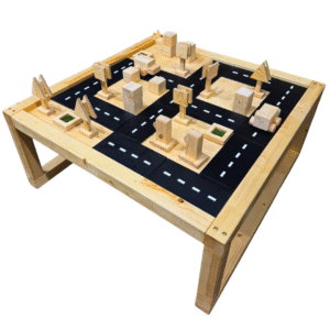 Stolik aktywizujący z modułami przestrzennymi "MIASTO"