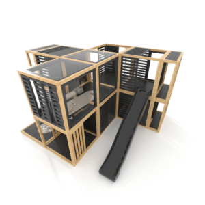 EDWARD ADVENTURE - nowoczesny modułowy plac zabaw i domek piętrowy dla dzieci