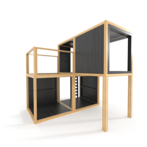 EDWARD LOFT – nowoczesny modułowy plac zabaw i domek piętrowy dla dzieci