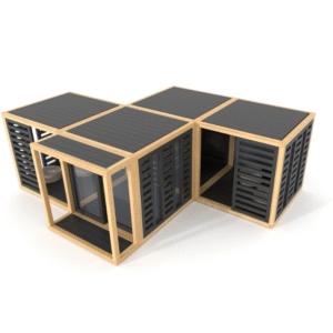 EDWARD ZET – nowoczesny modułowy plac zabaw i domek dla dzieci