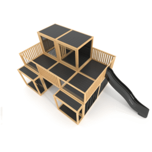 EDWARD HOME - nowoczesny modułowy plac zabaw i domek piętrowy dla dzieci